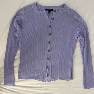 Banana Republic Factory Lavender fitted ribbed Cardigan